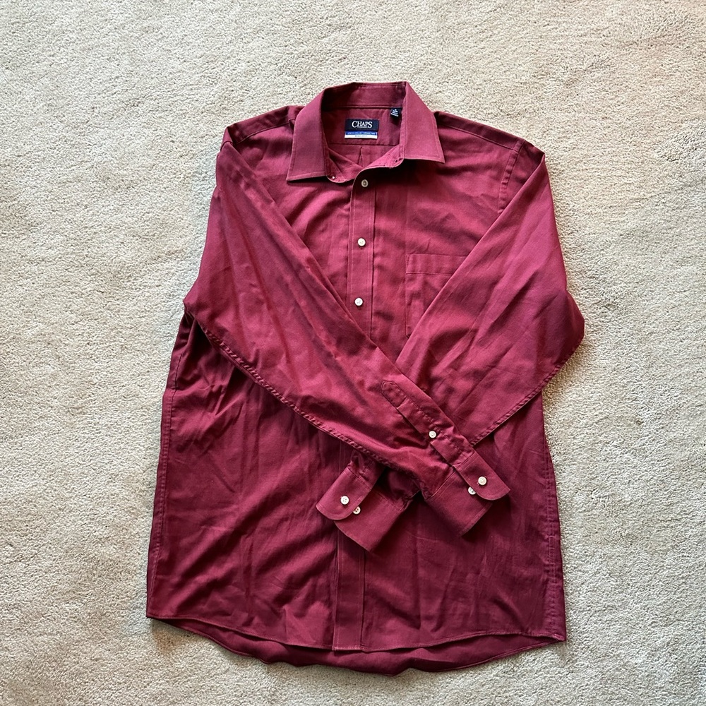 Burgundy long sleeved shirt